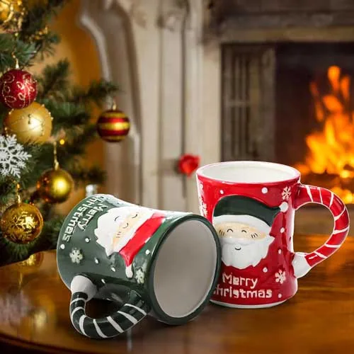 2 Pack Large Santa Claus Mug