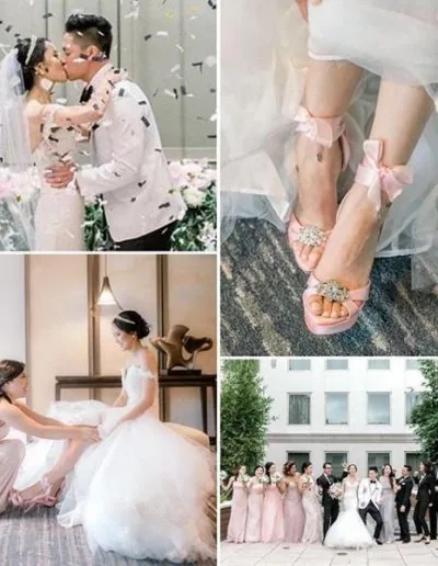 Angela Nuran customer wearing bridal shoes