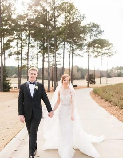 Gage & Audrey wearing Double Rose Milonga