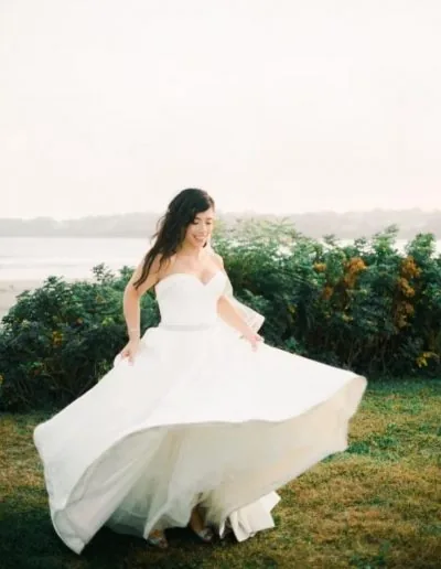 Angela Nuran customer wearing bridal shoes