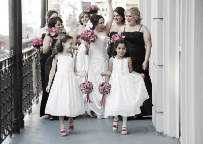 Angela Nuran customer wearing bridal shoes