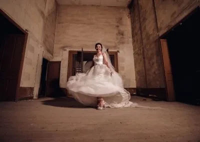 Angela Nuran customer wearing bridal shoes