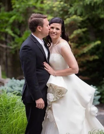 Angela Nuran customer wearing bridal shoes