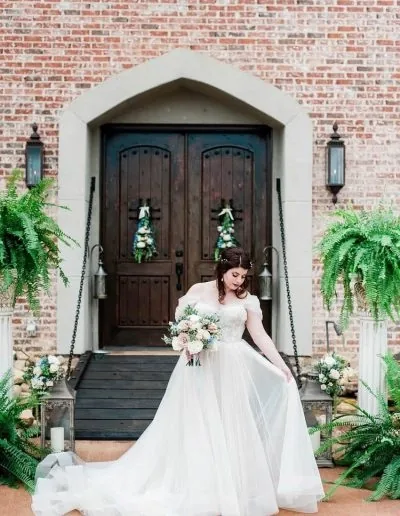 Angela Nuran customer wearing bridal shoes