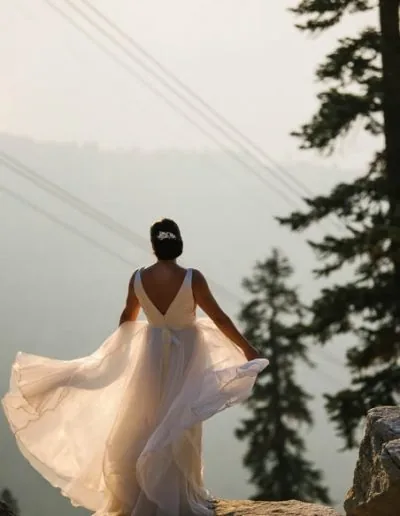 Angela Nuran customer wearing bridal shoes