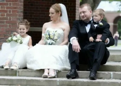 Angela Nuran customer wearing bridal shoes