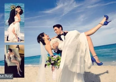 Michael & Nicole in Starletta dyed cobalt