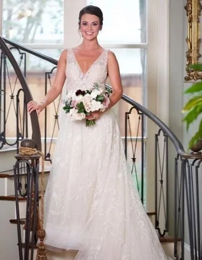 Angela Nuran customer wearing bridal shoes